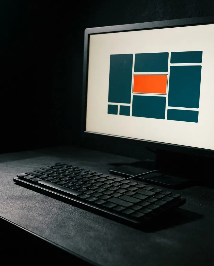 Un écran au contenu contrasté, parcouru au clavier sans souris