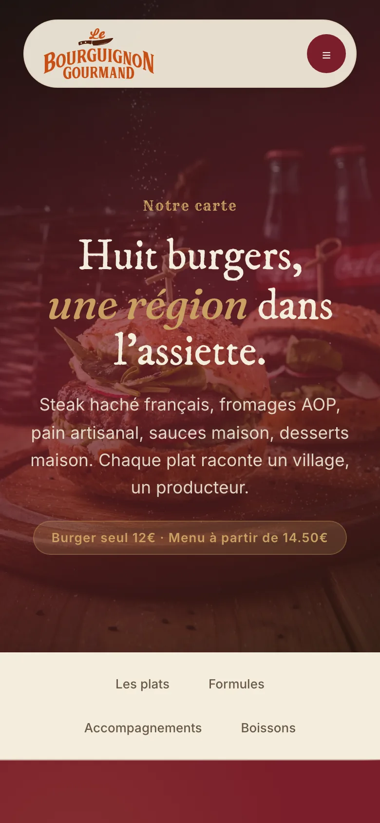 La carte sur téléphone
