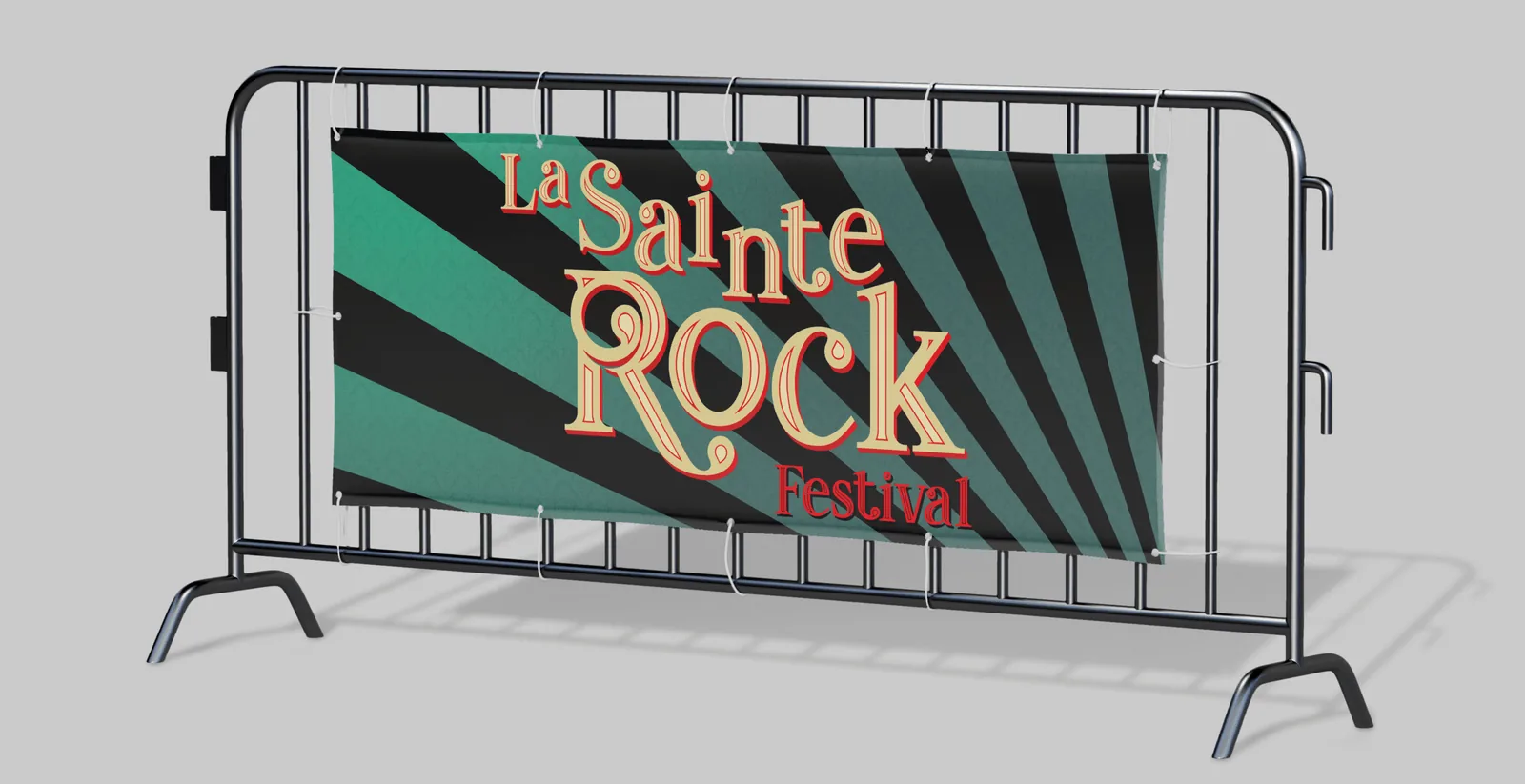 La bâche du festival La Sainte Rock