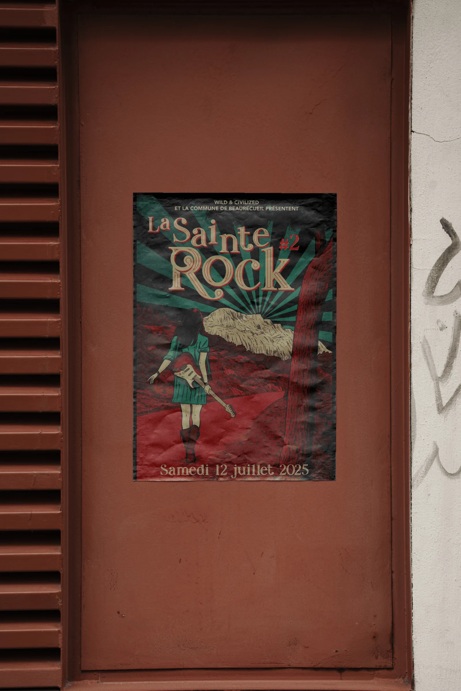 L’affiche du festival collée en ville