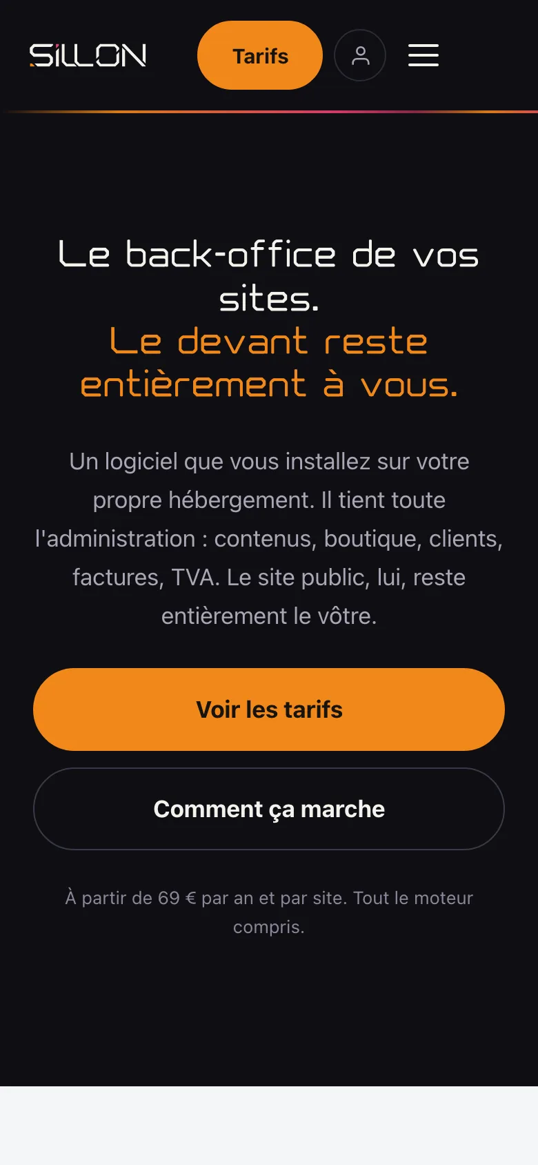 Sillon sur téléphone