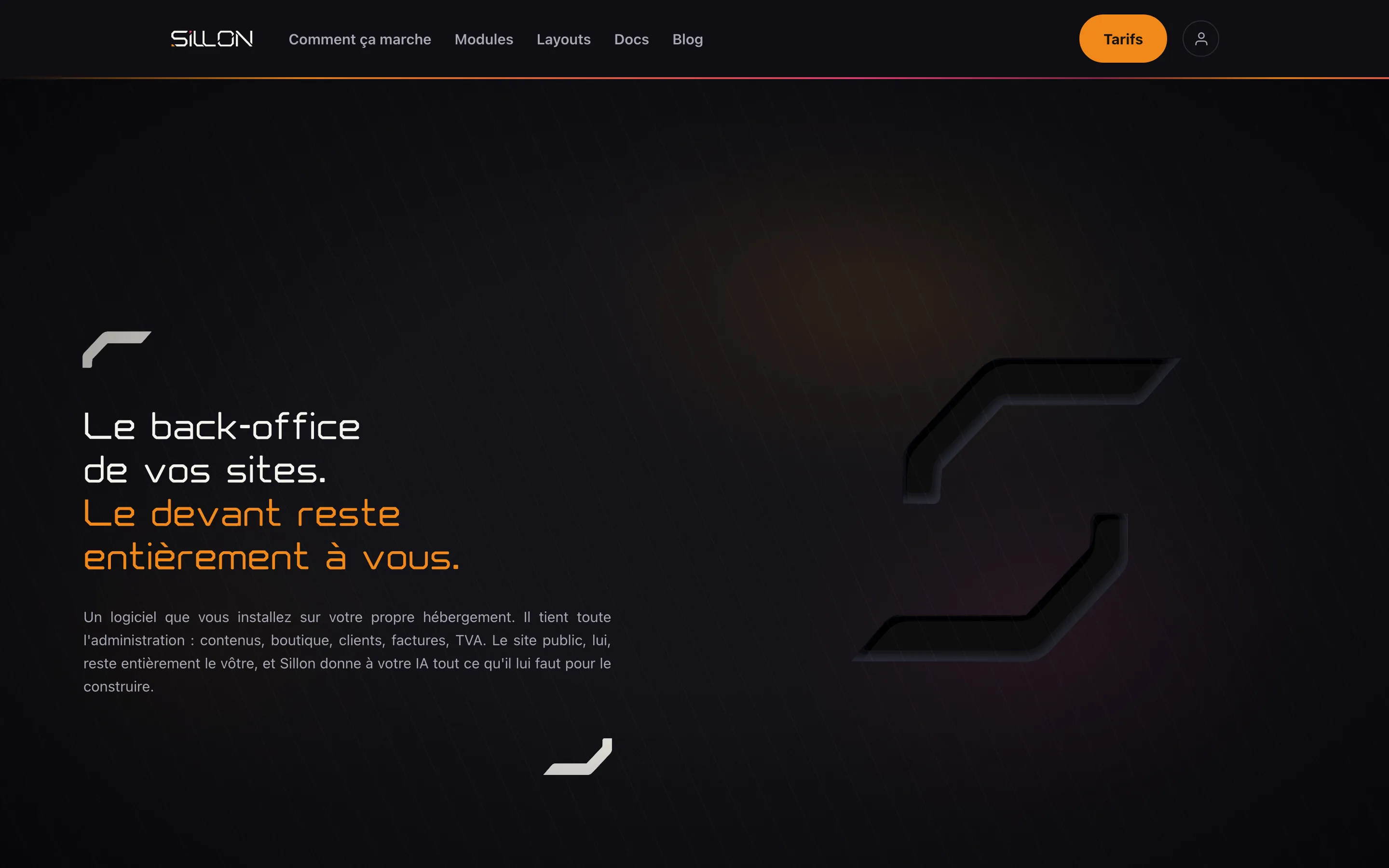 La page d’accueil de Sillon