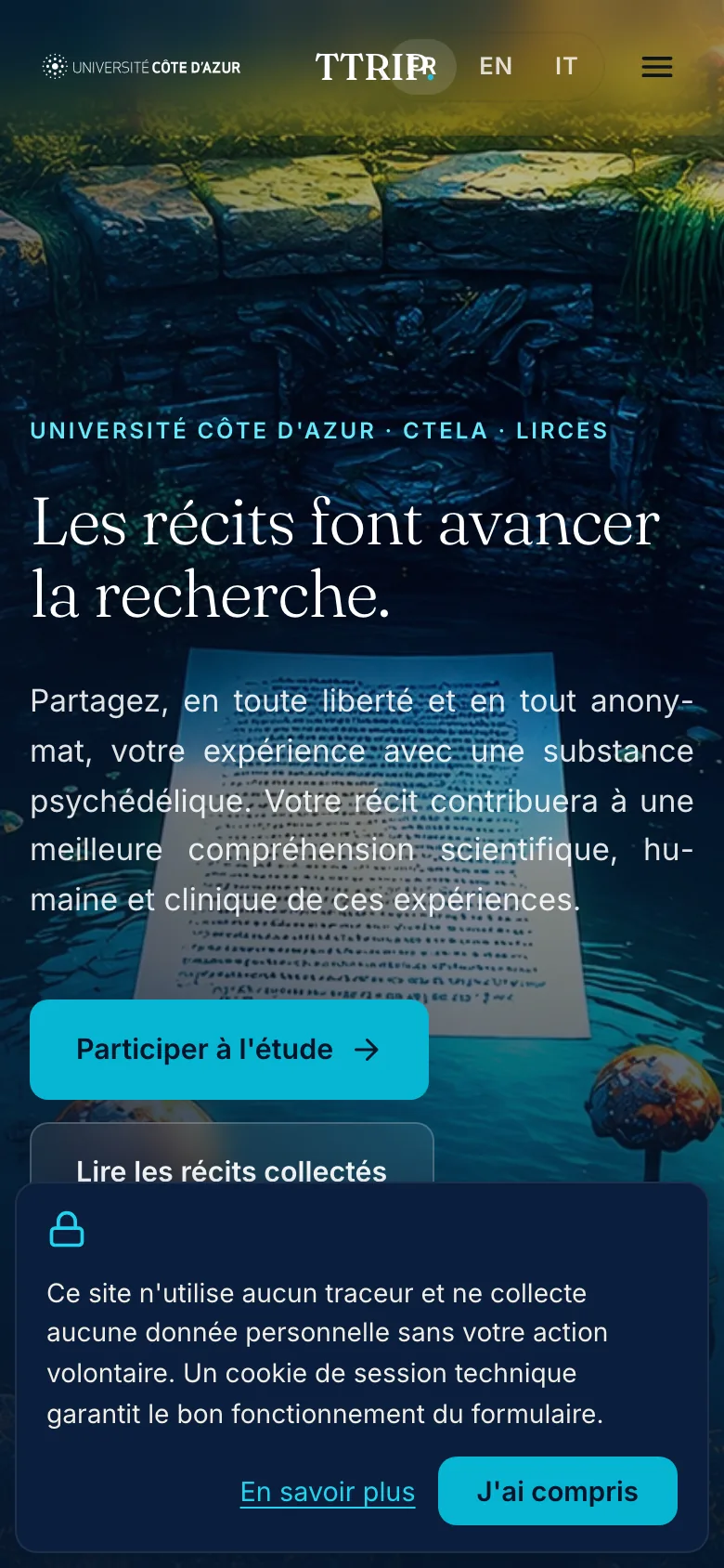 L’accueil sur téléphone