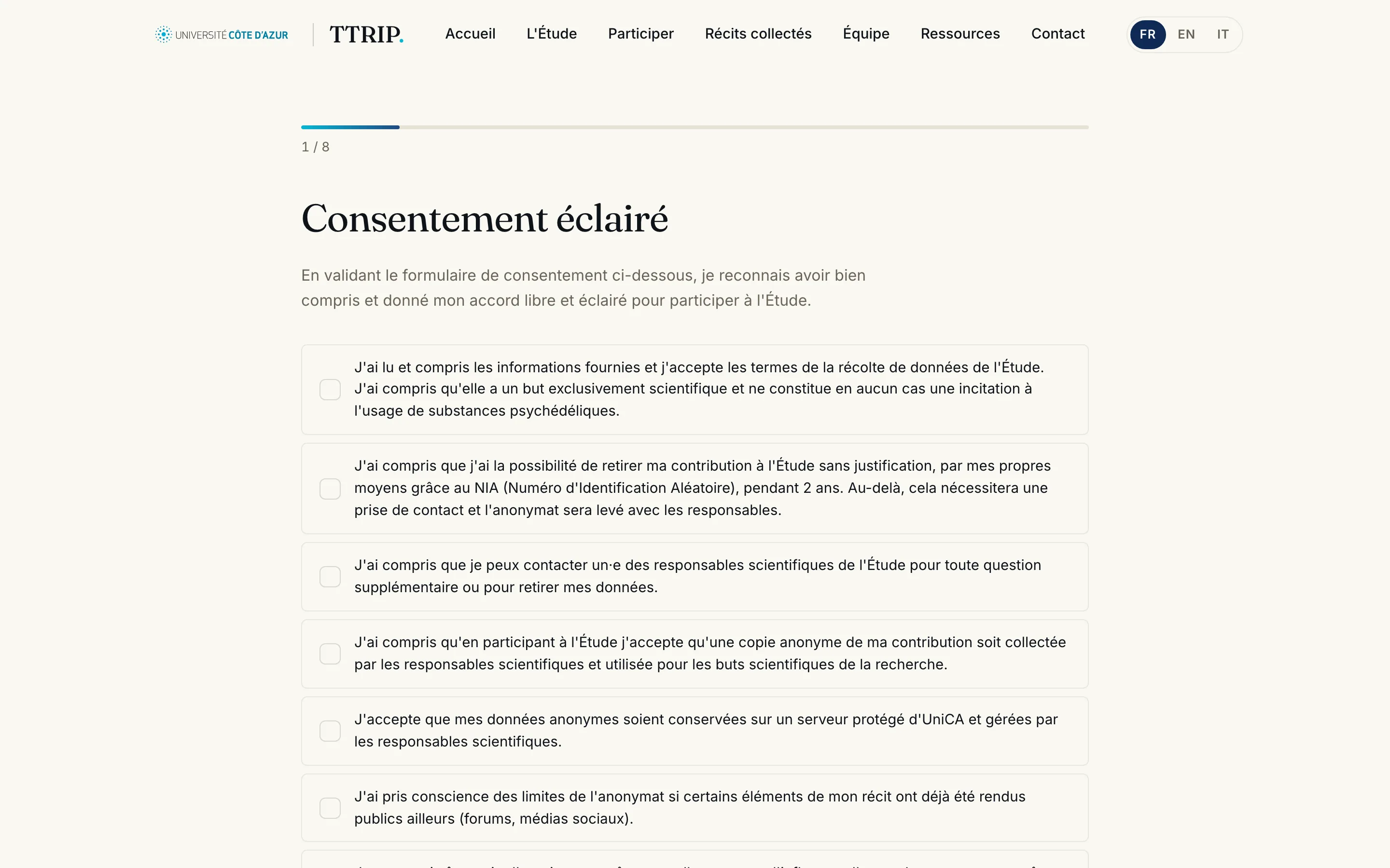 Le consentement éclairé, première étape du dépôt